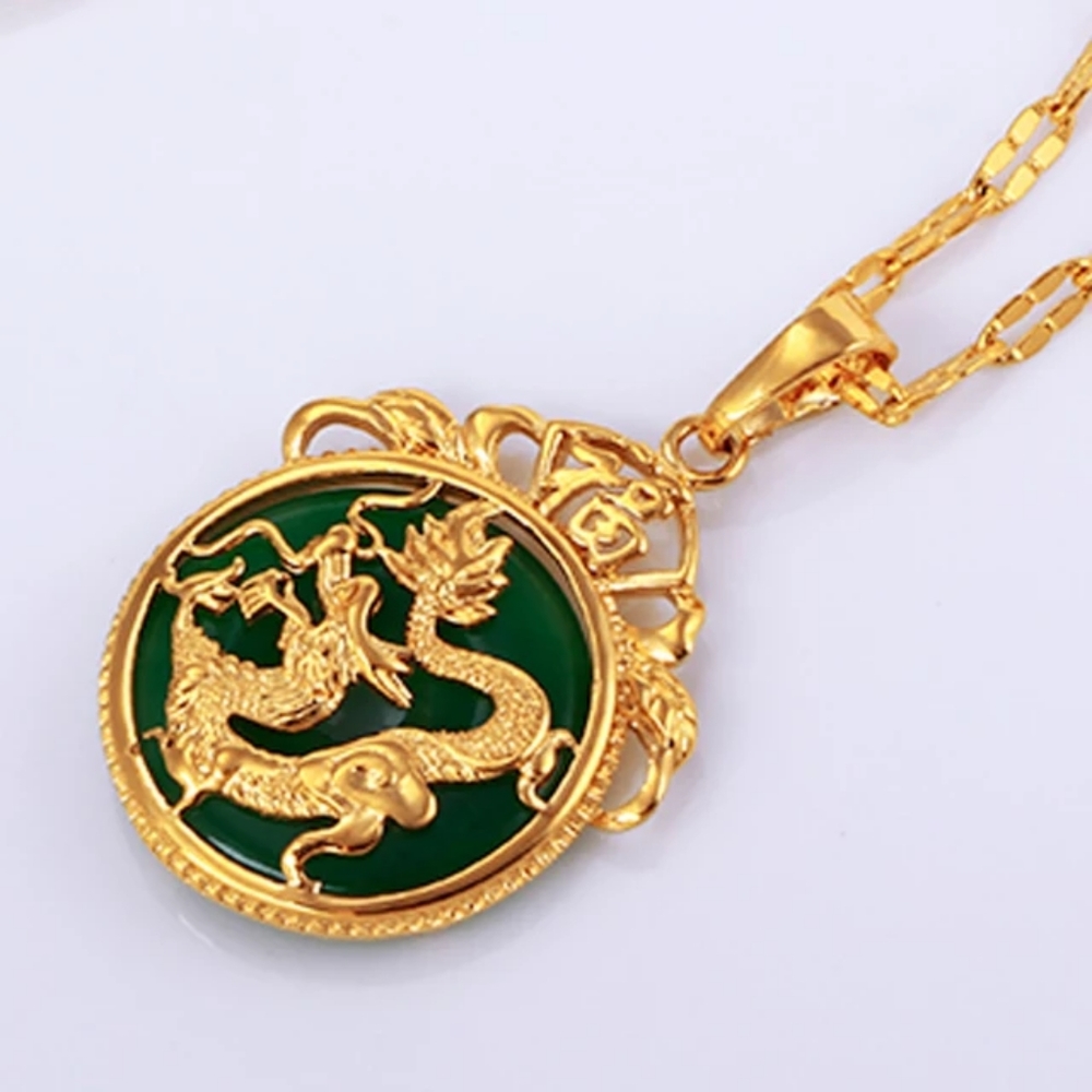 Dragon Jade Pendant Necklace